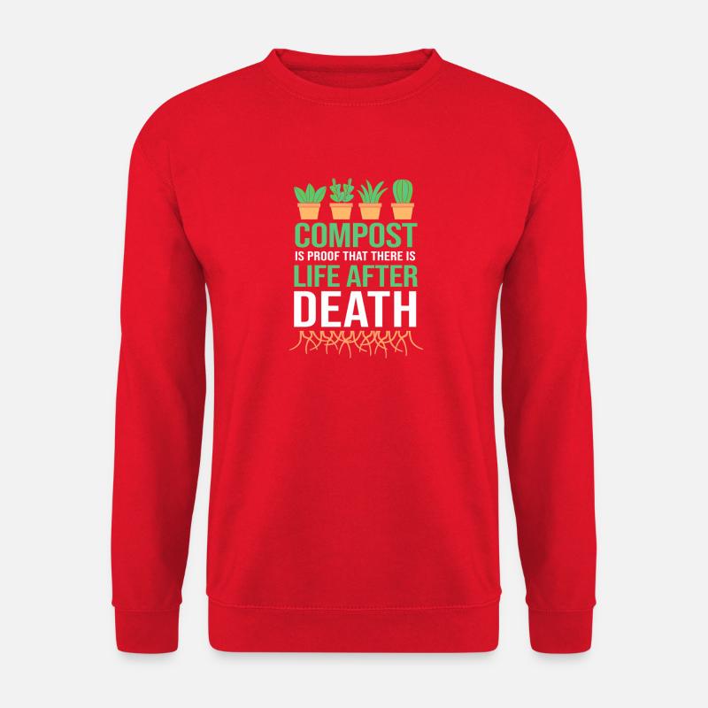 Würmer Kompost Geschenk - Unisex Pullover - Rot