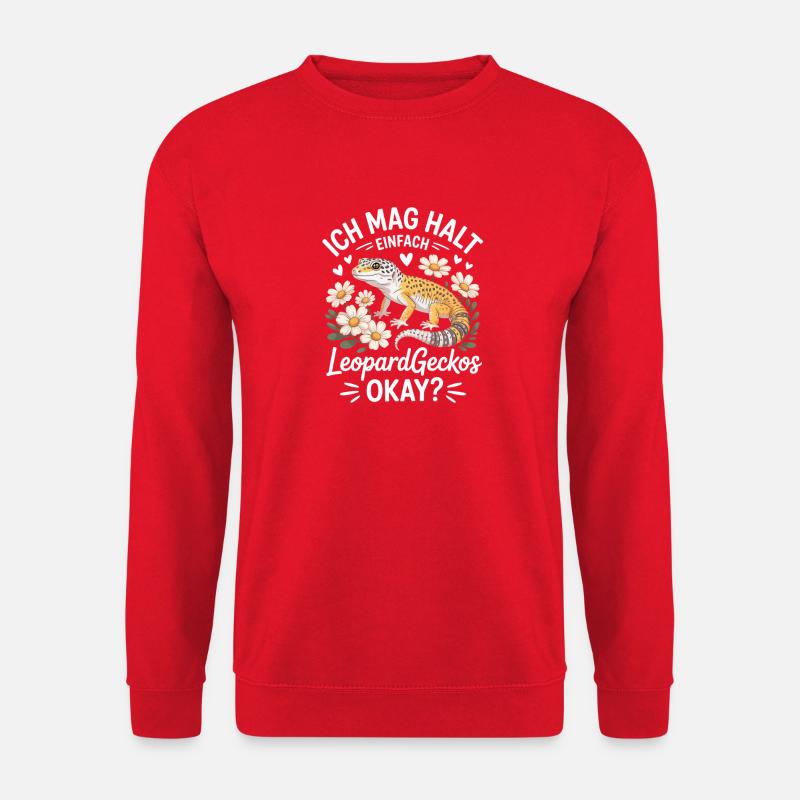 LeopardGeckos Love Just Okay - Unisex Sweatshirt - red