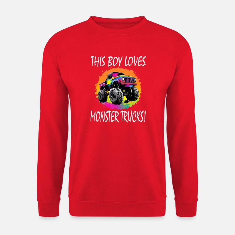 Monstertruck Liebe Junge - Unisex Pullover - Rot