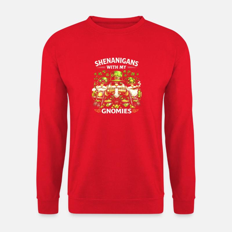 Shenanigans mit meinen Gnomen - Unisex Pullover - Rot