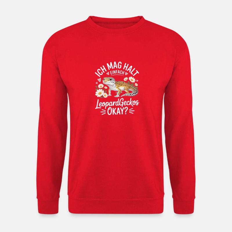 LeopardGecko Blumenwitz Okay? - Unisex Pullover - Rot