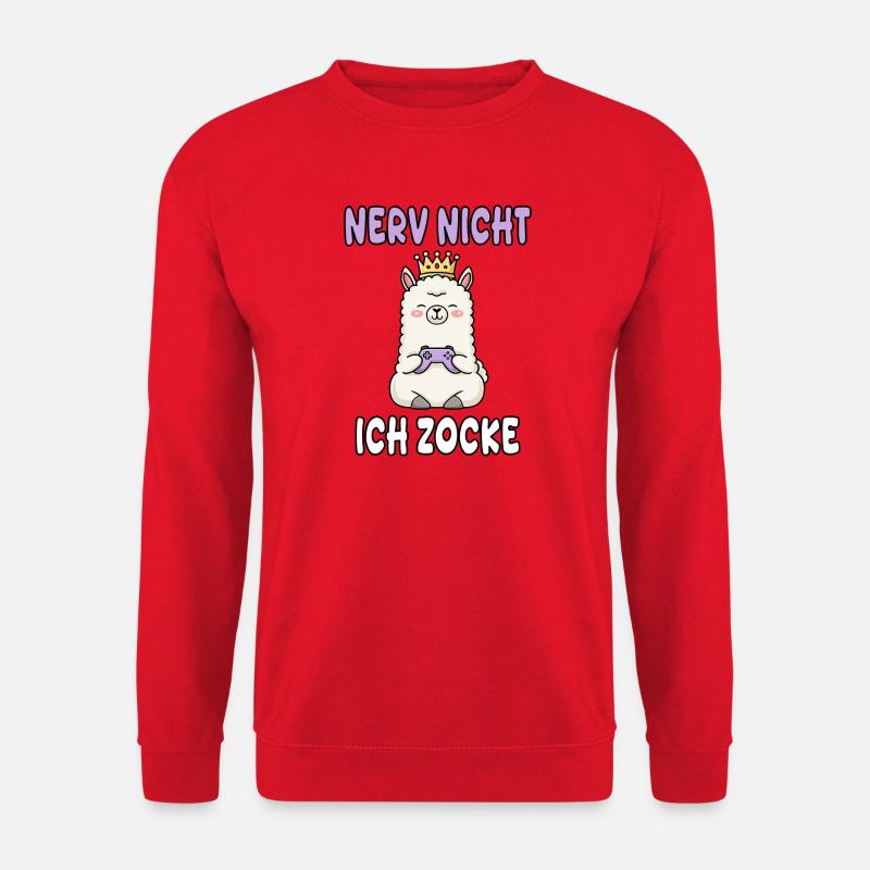 llama gaming - Unisex Pullover - Rot