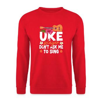 Joueur de ukulélé hawaïen uke uke - Sweat-shirt Unisexe - rouge - Devant - Alina (178cm) & Michal (187cm)