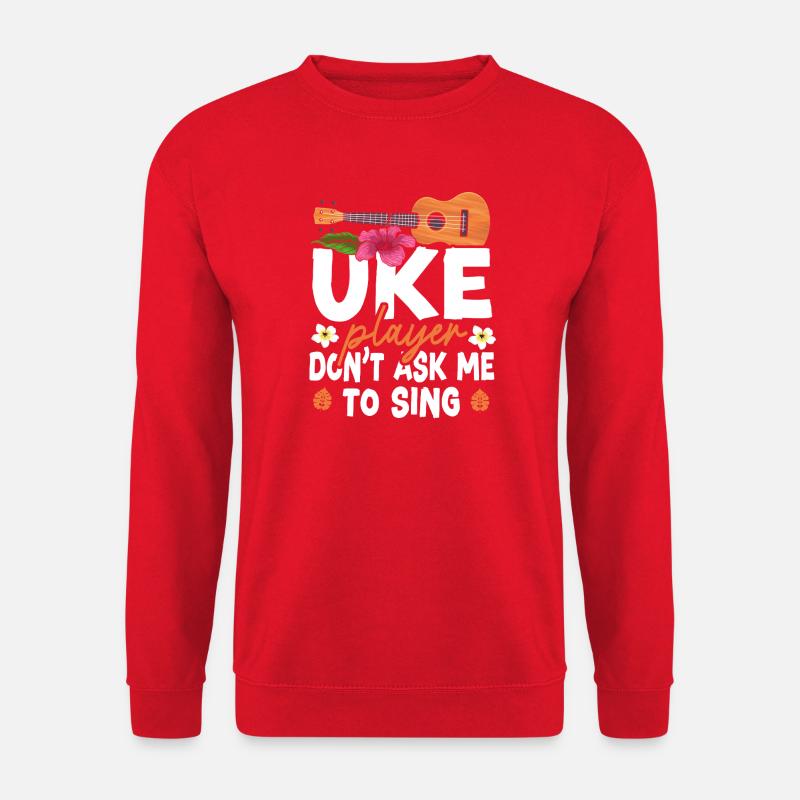 Hawaiian Ukulele Uke Uke Player - Unisex Sweatshirt - red