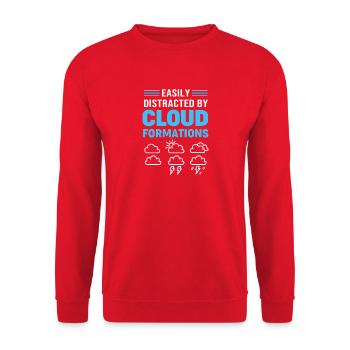 Météorologue en météorologie, tempête et tornade, météorologique - Sweat-shirt Unisexe - rouge - Devant - Alina (178cm) & Michal (187cm)