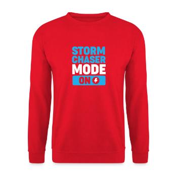 Sturm Tornado Meteorologie Meteorologe - Unisex Pullover - Rot - Vorne - Alina (178cm) & Michal (187cm)
