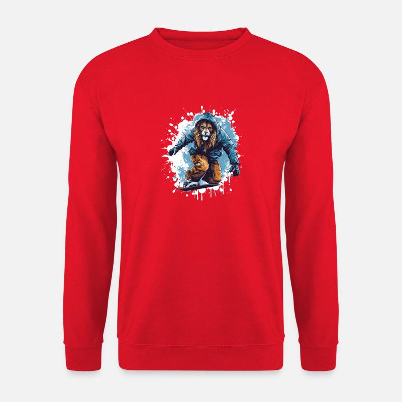 Löwe Snowboard - Unisex Sweatshirt - red