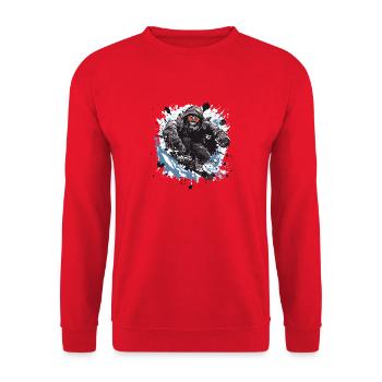 Gorilla Snowboard - Unisex Sweatshirt - red - Front - Alina (178cm) & Michal (187cm)