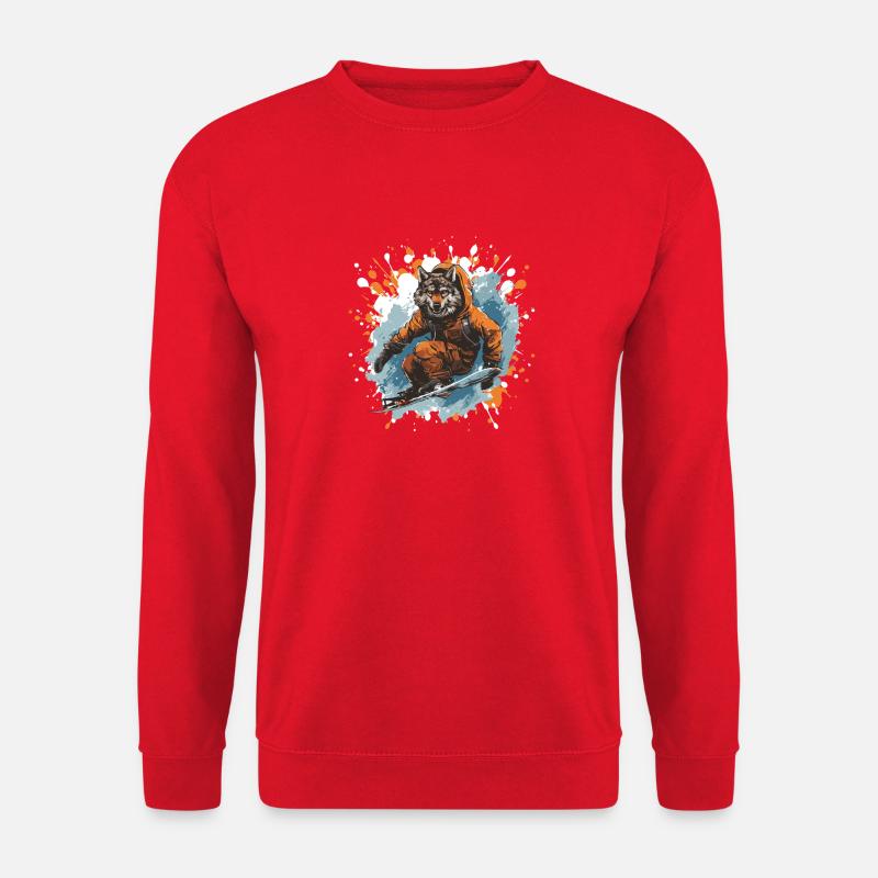 Planche à neige Wolf - Sweat-shirt Unisexe - rouge