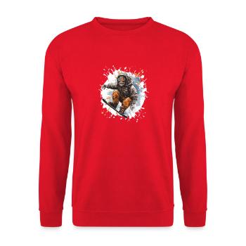 Affe Snowboard - Unisex Pullover - Rot - Vorne - Alina (178cm) & Michal (187cm)