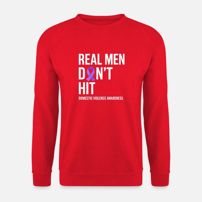 Echte Männer treffen kein Bewusstsein - Unisex Pullover - Rot