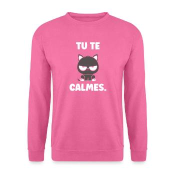 Grumpy Kitten: You calm down - Unisex Sweatshirt - pink - Front