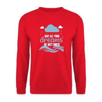 Diving Diver Snorkeling Recreational Diver - Unisex Sweatshirt - red - Front - Alina (178cm) & Michal (187cm)