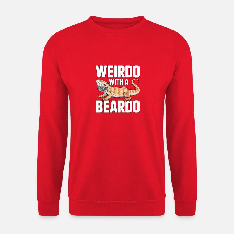 Weirdo mit Bartkind - Unisex Pullover - Rot