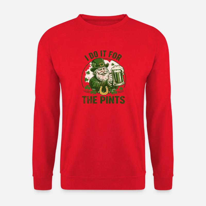 Leprechaun Pints Feier - Unisex Pullover - Rot