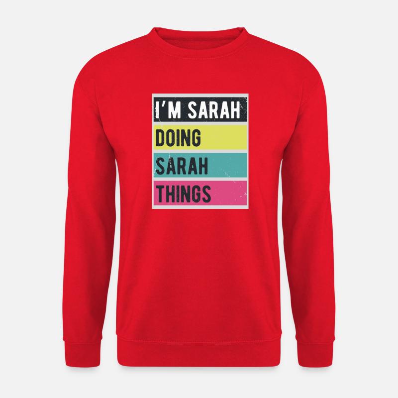 I’m Sarah Doing Sarah Things Retro - Unisex Pullover - Rot