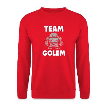 Team golem - Unisex Sweatshirt - red - Front - Alina (178cm) & Michal (187cm)