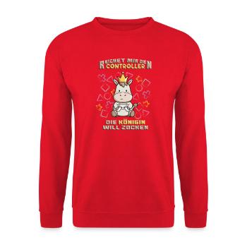 Conception de jeux avec le jeu d’âne - Sweat-shirt Unisexe - rouge - Devant - Alina (178cm) & Michal (187cm)