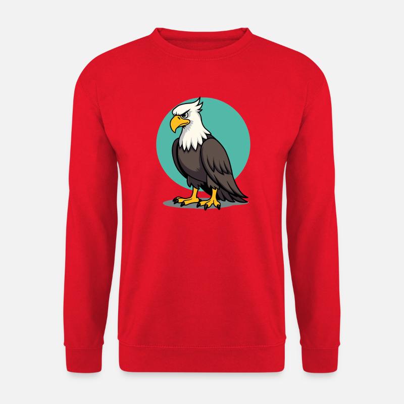 Stolzer Adler Majestätischer Greifvogel - Unisex Pullover - Rot