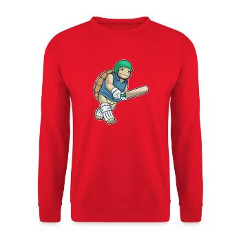 Turtle Cricket Cricket Batts Sports - Sweat-shirt Unisexe - rouge - Devant - Alina (178cm) & Michal (187cm)