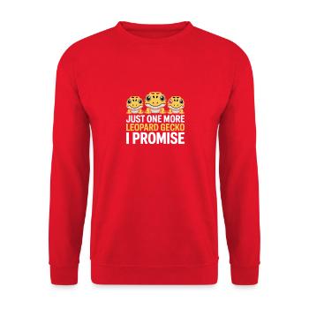 Leopard Gecko Trio Promise Tee - Unisex Sweatshirt - red - Front - Alina (178cm) & Michal (187cm)