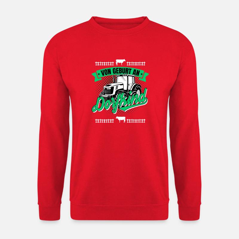 Von Geburt an Dorfkind - Unisex Pullover - Rot
