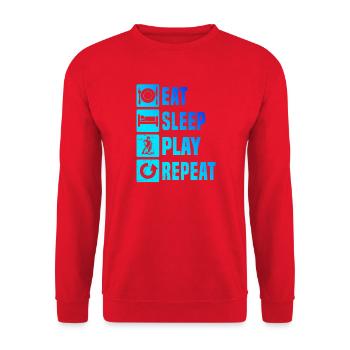 Œuvres modernes de floorball - Sweat-shirt Unisexe - rouge - Devant - Alina (178cm) & Michal (187cm)