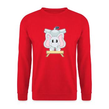 Gymnastique d’entraînement d’éléphants Fitness - Sweat-shirt Unisexe - rouge - Devant - Alina (178cm) & Michal (187cm)