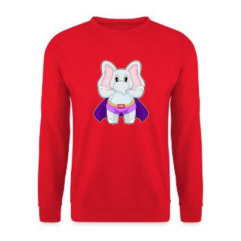 Elephant Superhero Cloak - Unisex Sweatshirt - red - Front - Alina (178cm) & Michal (187cm)