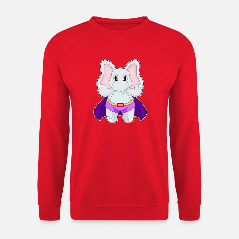 Cape de super-héros éléphant - Sweat-shirt Unisexe - rouge