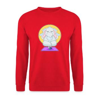 Méditation de fitness avec le yoga des éléphants - Sweat-shirt Unisexe - rouge - Devant - Alina (178cm) & Michal (187cm)
