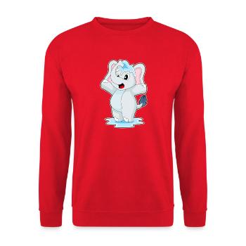 Elephant Water - Unisex Sweatshirt - red - Front - Alina (178cm) & Michal (187cm)