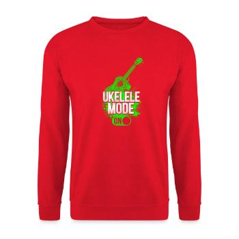 Hawaiian Ukulele Uke Ukulele Mode - Unisex Pullover - Rot - Vorne - Alina (178cm) & Michal (187cm)