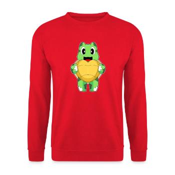 Turtle Heart - Unisex Sweatshirt - red - Front - Alina (178cm) & Michal (187cm)