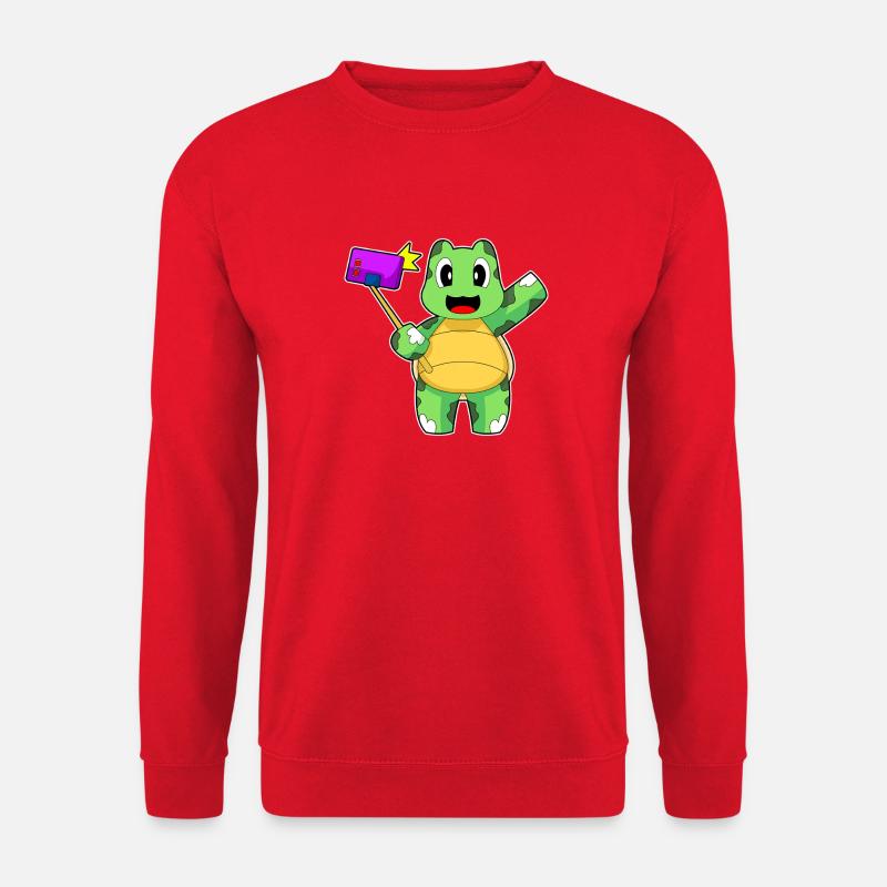 Schildkröte Smartphone - Unisex Pullover - Rot