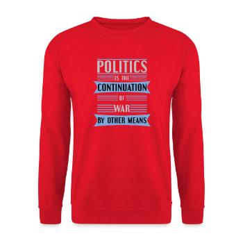 La politique comme continuation de la guerre - Sweat-shirt Unisexe - rouge - Devant - Alina (178cm) & Michal (187cm)