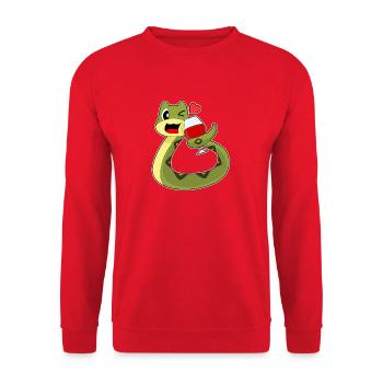 Snake Red Wine - Unisex Sweatshirt - red - Front - Alina (178cm) & Michal (187cm)
