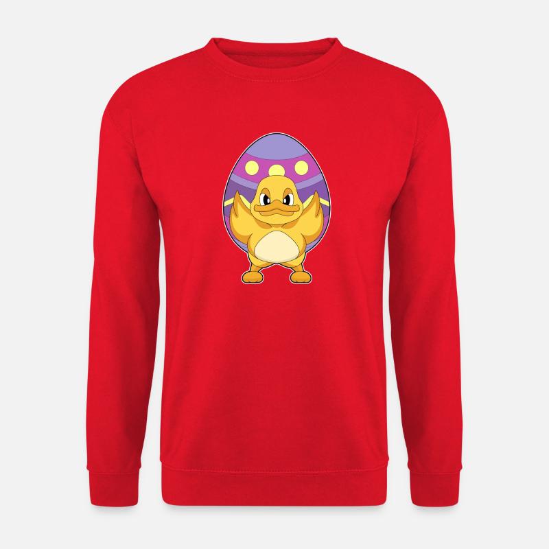 Œuf de Pâques de canard - Sweat-shirt Unisexe - rouge