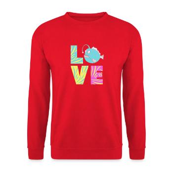 Frogfish - Unisex Sweatshirt - red - Front - Alina (178cm) & Michal (187cm)