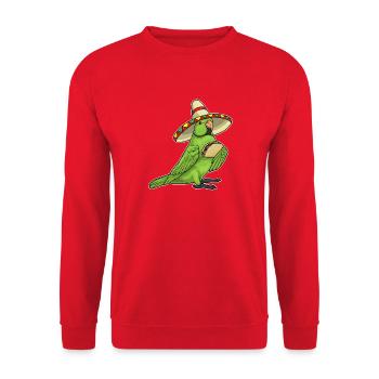 Taco Perroquet - Sweat-shirt Unisexe - rouge - Devant - Alina (178cm) & Michal (187cm)