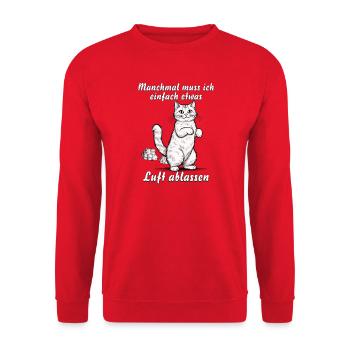 CAT Deflate - Sweat-shirt Unisexe - rouge - Devant - Alina (178cm) & Michal (187cm)