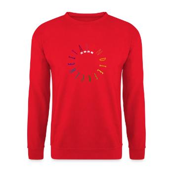 Off to freedom 2026 - Abitur - Matura - Unisex Sweatshirt - red - Front - Alina (178cm) & Michal (187cm)