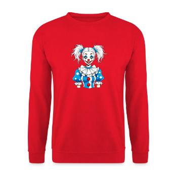 Mädchen Clown Girlfriend Zirkus - Unisex Pullover - Rot - Vorne - Alina (178cm) & Michal (187cm)