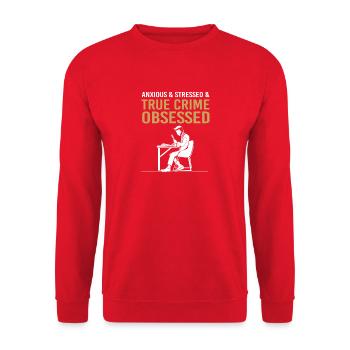 True Crime Krimi - Unisex Pullover - Rot - Vorne - Alina (178cm) & Michal (187cm)