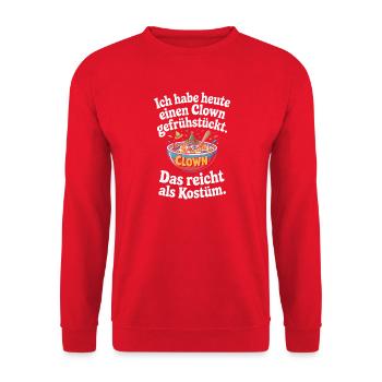 Remplacement du costume de clown du Petit-déjeuner de Clown Carnival - Sweat-shirt Unisexe - rouge - Devant - Alina (178cm) & Michal (187cm)