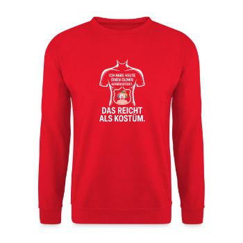 Remplacement du costume de clown du Petit-déjeuner de Clown Carnival - Sweat-shirt Unisexe - rouge - Devant - Alina (178cm) & Michal (187cm)