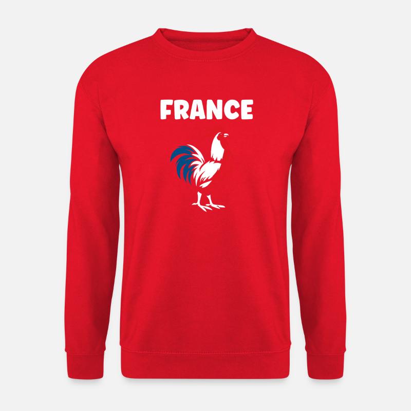 Trikolore Hahn Frankreich - Unisex Pullover - Rot
