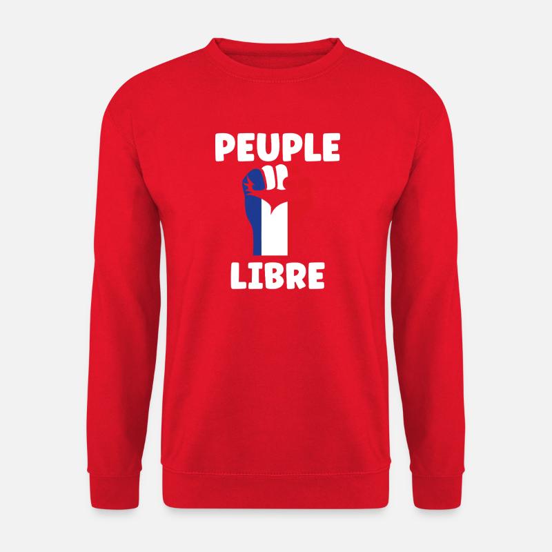 Peuple Libre Tricolore - Sweat-shirt Unisexe - rouge