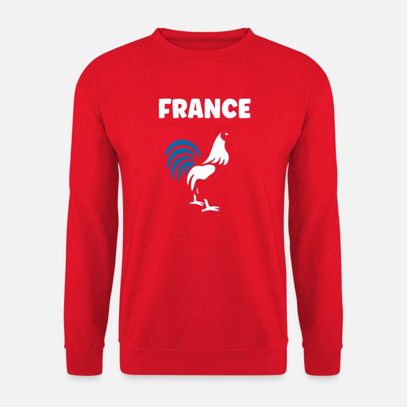 Dreikolor-Hahn Frankreichs - Unisex Pullover - Rot