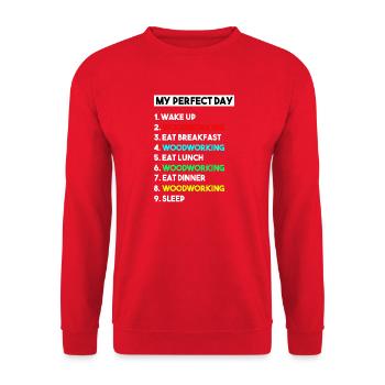 Master Woodworker Sawdust Maker Carpentry - Unisex Sweatshirt - red - Front - Alina (178cm) & Michal (187cm)